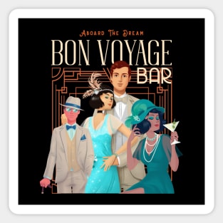 Bon Voyage Bar Abroad the Dream Cruise Ship Sticker